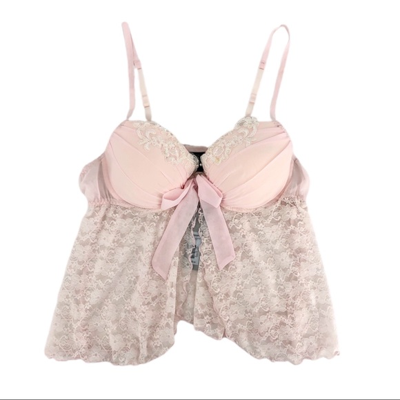 Apt. 9 Blush Pink Beaded Lace Bridal Intimate Set - Picture 2 of 11